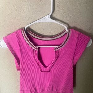 Urban Outfitters Pink Ribbed Tank